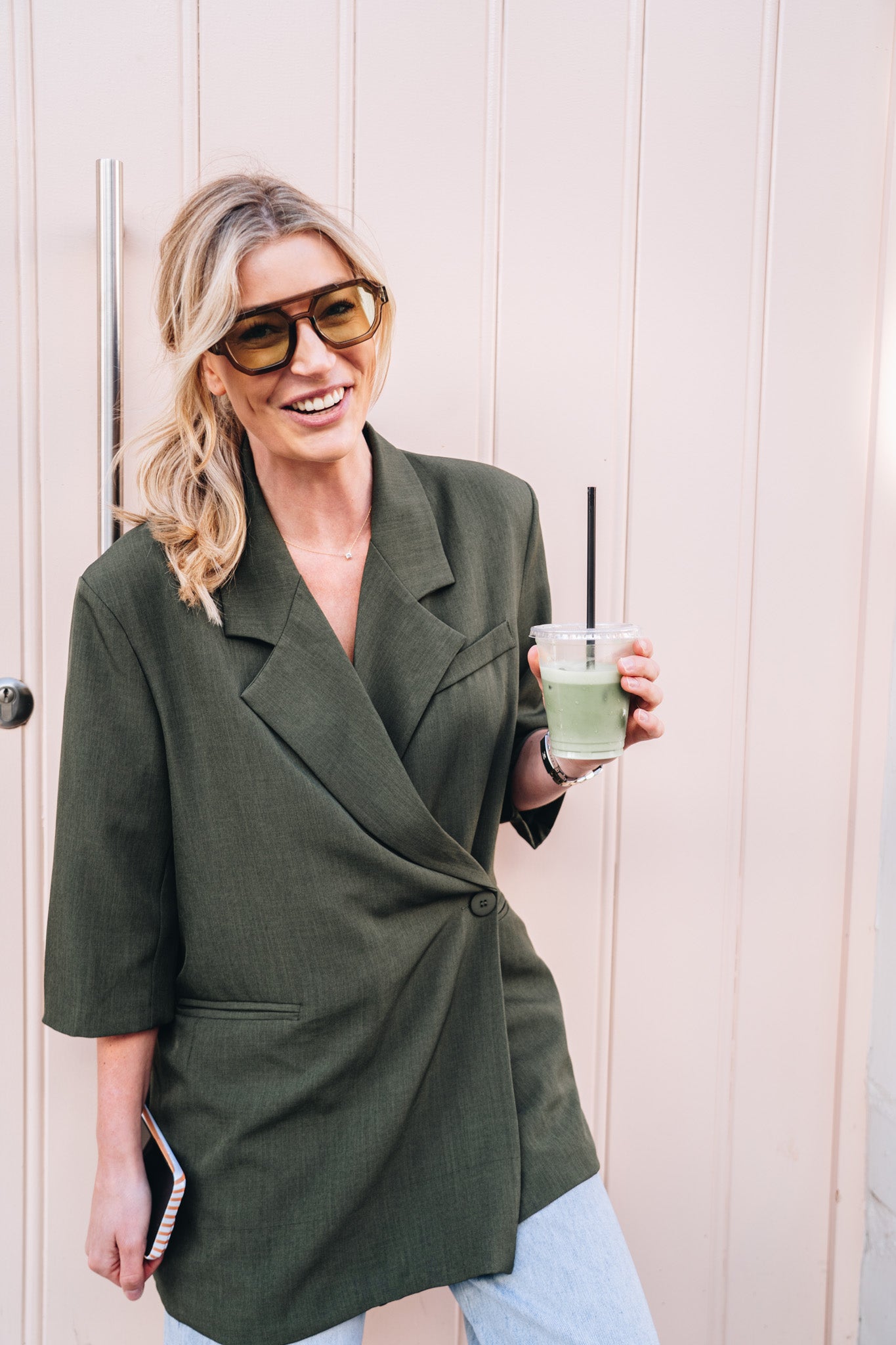 KHAKI BLAZER/ DRESS