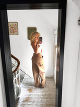 Beige cargo jeans, achteraanzicht